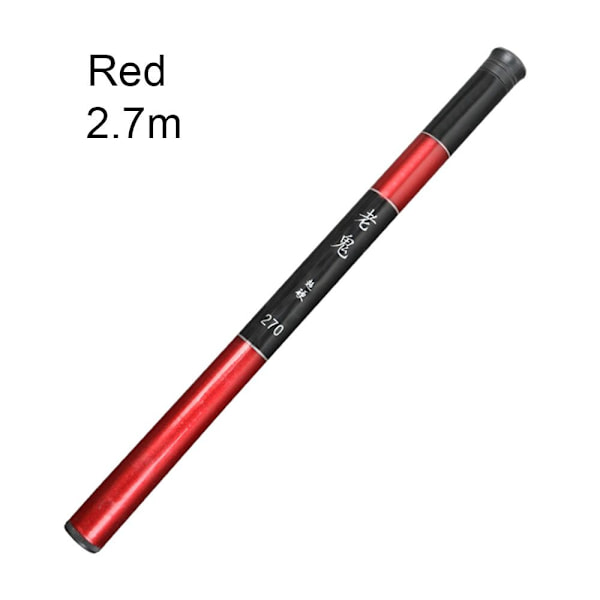 Teleskooppinen kalastusvapa Stream käsisauva RED 2,7M 2,7M Red 2.7m-2.7m