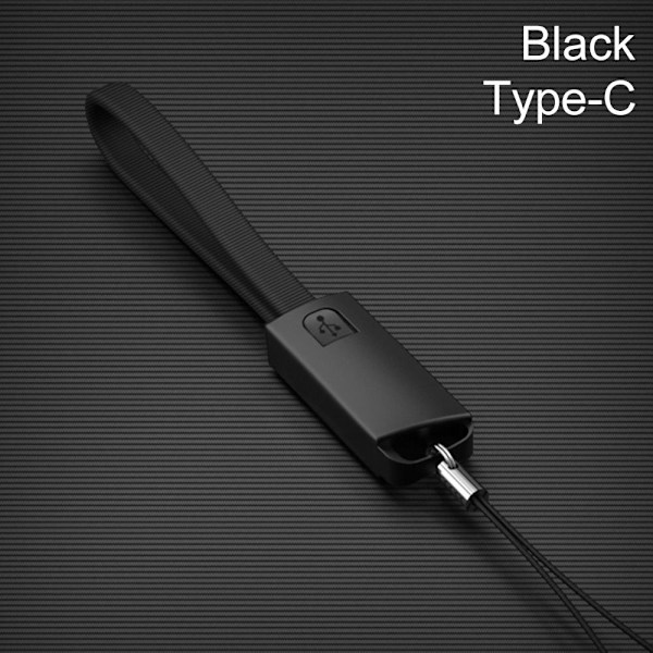 USB Datakabel Hurtigladekabel SVART TYPE-C TYPE-C Black Type-C-Type-C