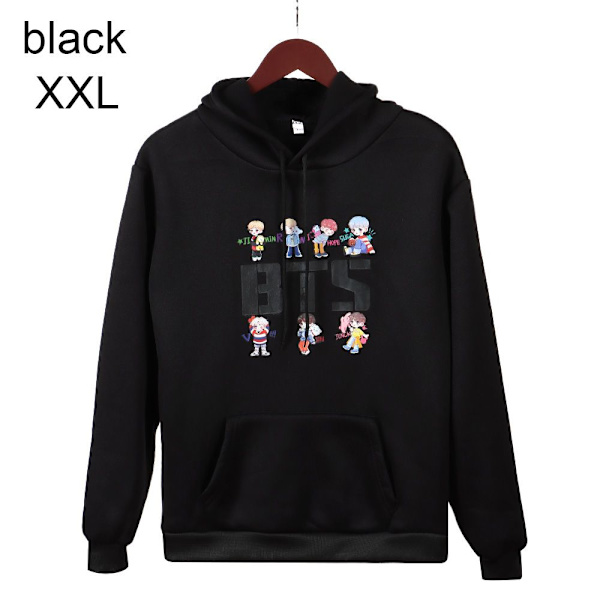 BTS Hoodies Hösttröjor SVART XXL black XXL