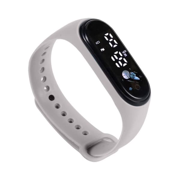 Student Electronic Watch Digital Watch WHITE White