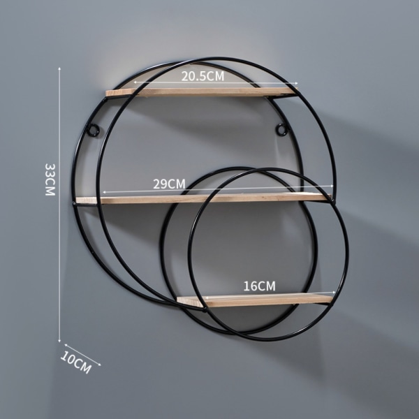 Opbevaringsstativ Væg Opbevaringsstativ SEMICIRCLE SORT HALVCIRKEL SORT Semicircle Black