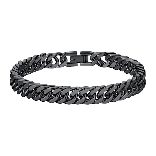 Linkkiketju Miami Cuban Rannekoru MUSTA 19cm black 19CM