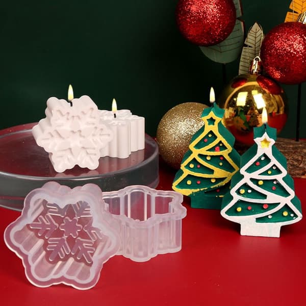 Snowflake Candle Silikone Juletræsform SNOWFLAKE Snowflake