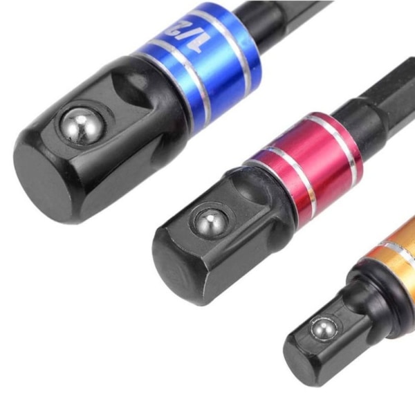 Elektrisk skiftenøkkelhylse Socket Bits Sett SVART Black