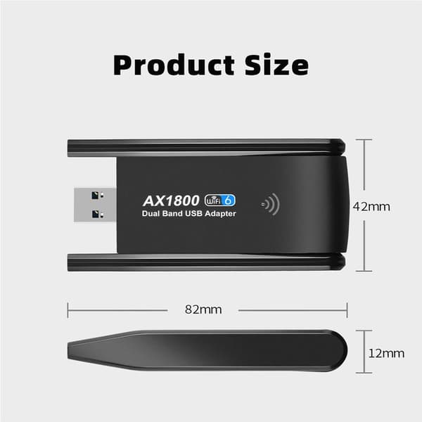WIFI 6 Adapter Netværkskort 1800Mbps