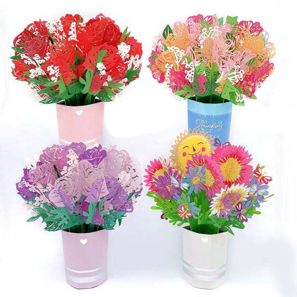 Pop Up bukett pappersblommor 03 03 03