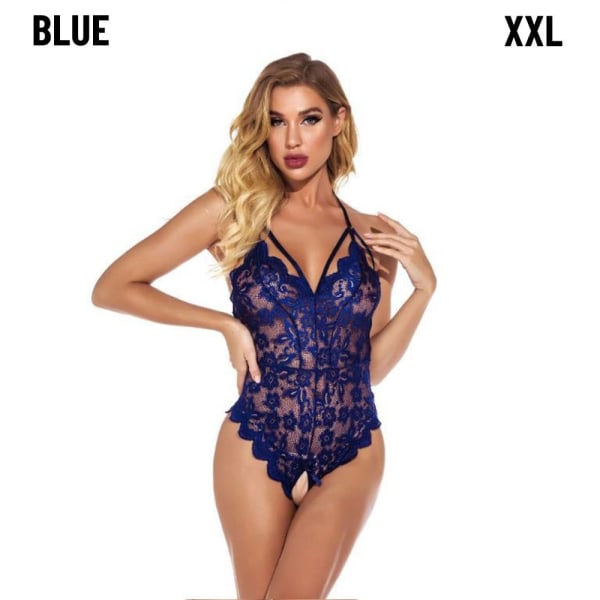 Lace Bodys Underkläder Nattkläder-Underkläder BLÅ XXL blue XXL