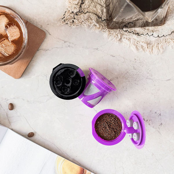 Kaffekapslar kopp påfyllningsbara filter SVART 2 2 Black 2-2