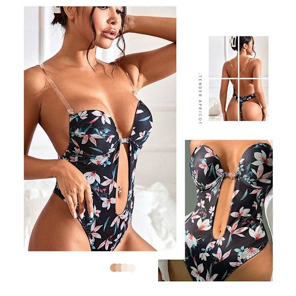 U Plunge Rygløst Undertøj Usynlig Push Up BH LFLOWER PRINT LFlower Print