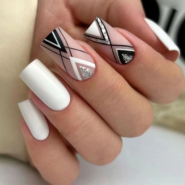 24stk False Nails Long Square W466 W466 W466