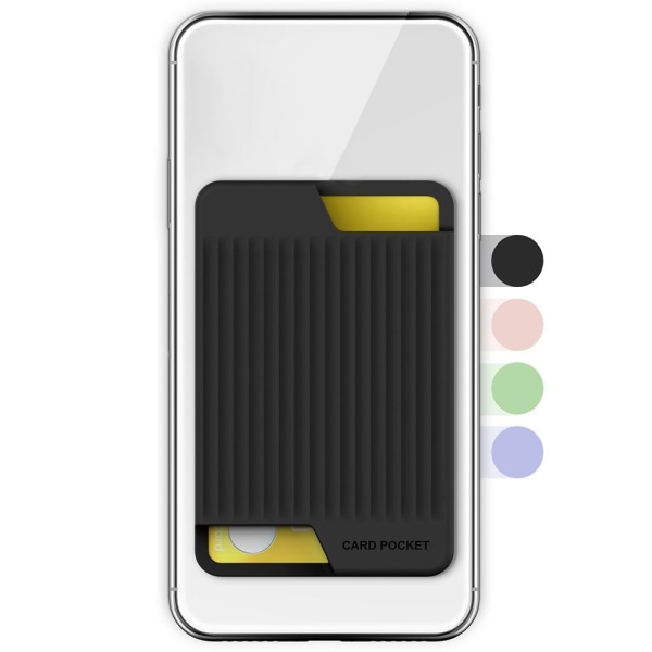 Business Credit Pocket Phone Back Card Holder SORT Black