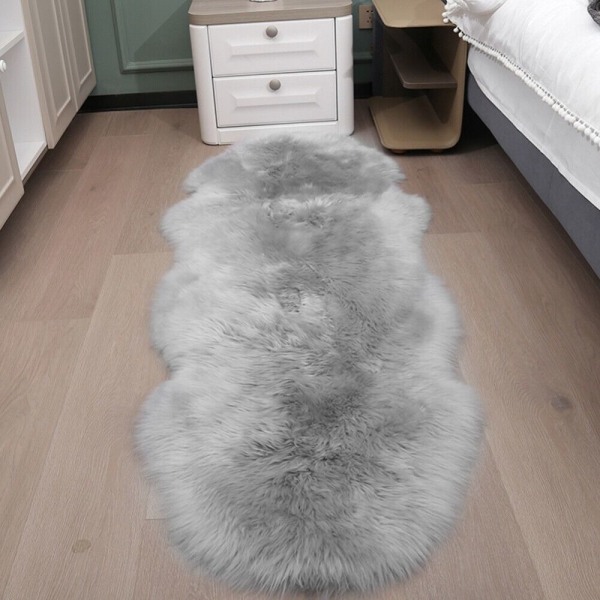 Fluffy Carpet jäljitelmä villatyyny MUSTA black