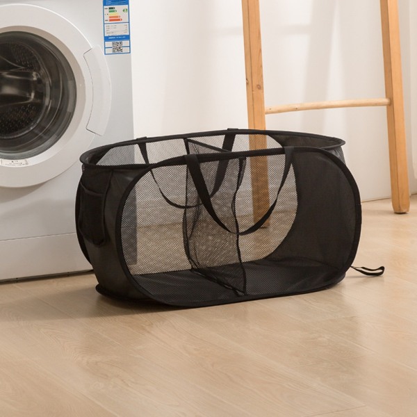 Vikbar tvättkorg i lager för smutsiga kläder GRÅ 2 2 Grey 2-2