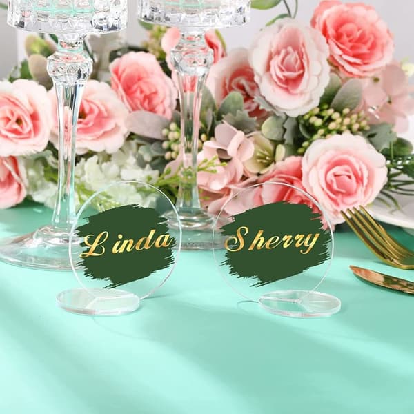 10 stk Setekort Bordkort TRANSPARENT transparent