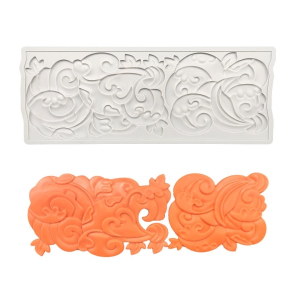 Fondantkaka Spetsmatta Form 3D-gravyr 19 19