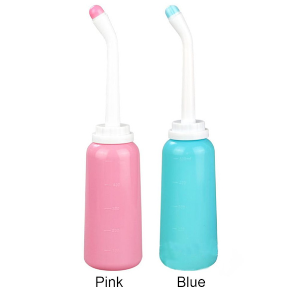 500ml Bærbar Bidet Spray Håndholdt Reise Bidet rosa