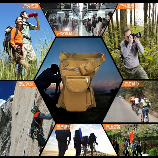 Drop Taljetasker Leg Pack Bag TAN tan