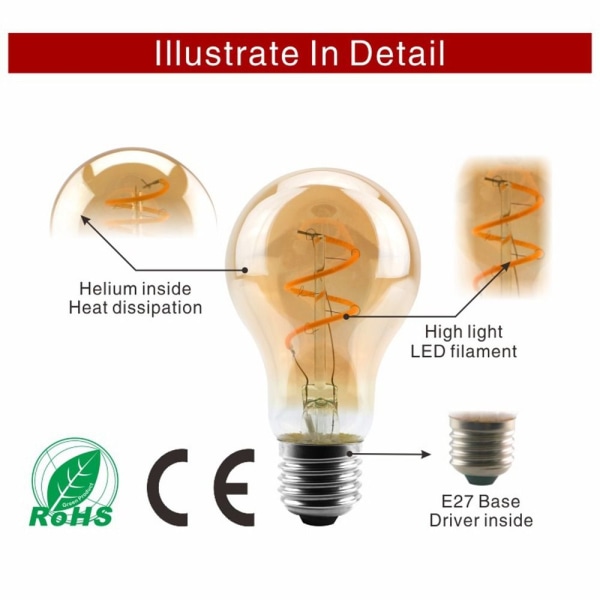 Vintage Retro Bulb Filament ST64-E27 ST64-E27 ST64-E27