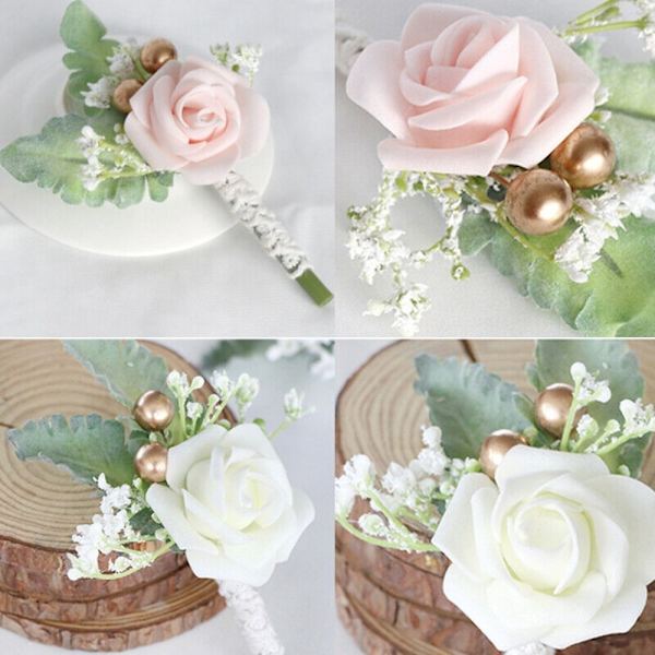 Corsage kunstig håndledd Blomst KAFFE KAFFE Coffee