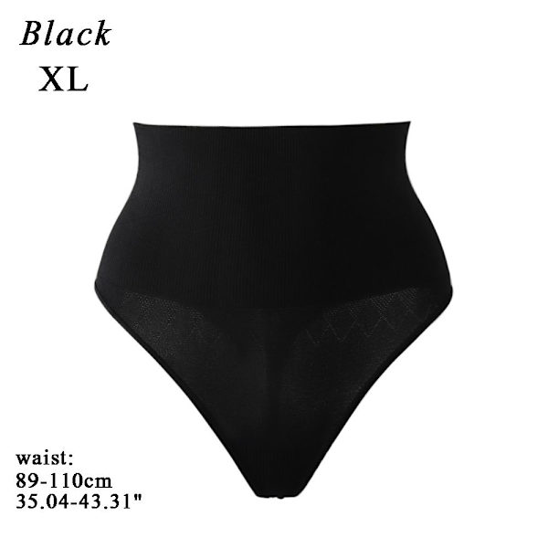 Slimming Waist Trainer String G-string SVART XL Black XL