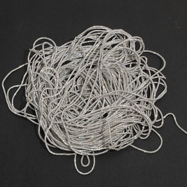 2 Yards Rhinestones Rund Cord Drawstring DIY skolisser 2 Yards