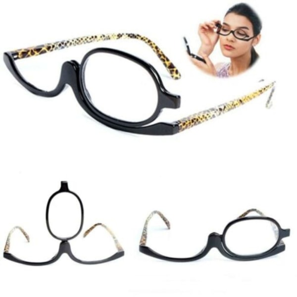 +1,50~+4,0 Diopter Svingbare Sminke- og Lesebriller, Foldbare Strength 2.00