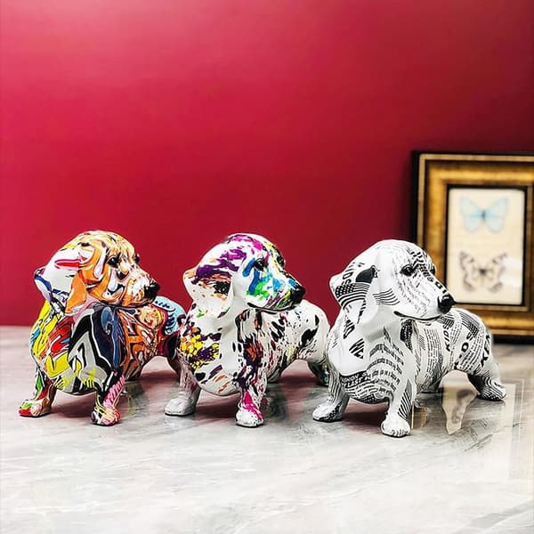 Dachshund Statue Graffiti Dyreskulptur 2 2 2