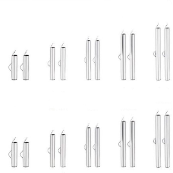 100 stk Slide On End Spenne Tube Spenne Spenne Tubes Skyve Ende