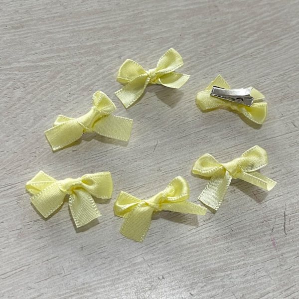 Bowknot Hårklämmor Rosett Hårnål VIT White