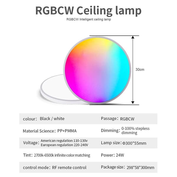 Smart Loftlampe LED Lys EU EU