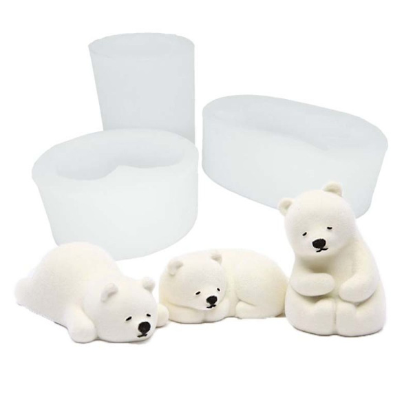 Polar Bear Candle Form 3D Art Wax Form 3 3 3