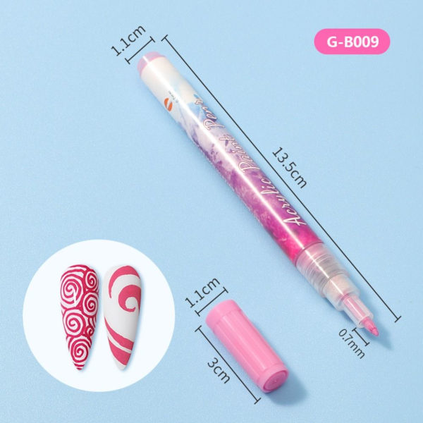 Ultra Thin Curve Manicure Marker 3D Nail Art Penne G-B0010 G-B0010