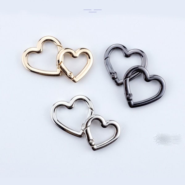 5 stk Spring Ring Spænder Karabinhage Punge Håndtasker SORT 22MM Black 22mm