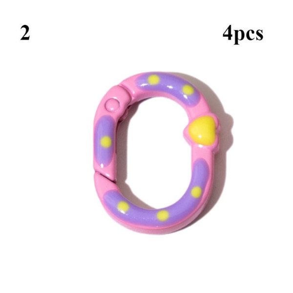 4 st fjäder ovala ringspännen Karbinhake 2 2 2