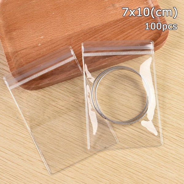 100st självförslutande väska Zip Lock påsar 100ST 7X10CM 100ST 100pcs 7x10cm