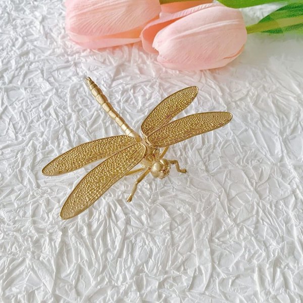 2 stk Dragonfly Figur GULD gold