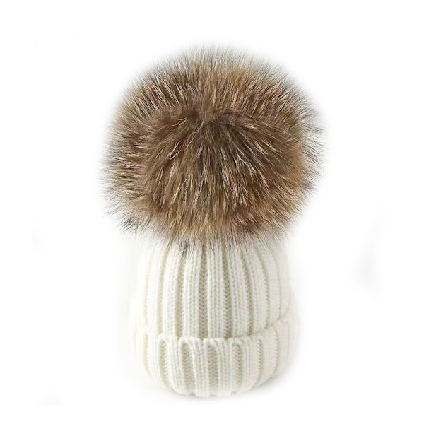 Förälder-barn Stickad Mössa Cap BEIGE BARN BARN beige child-child