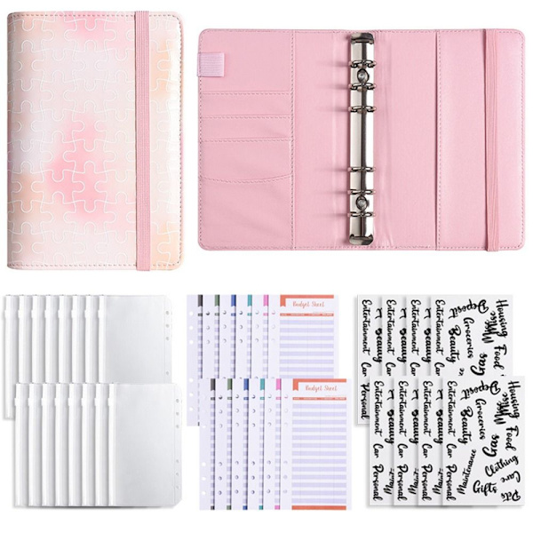 Budget Pärm Pengar Organizer för kontanter ROSA STANDARD SET pink standard set-standard set