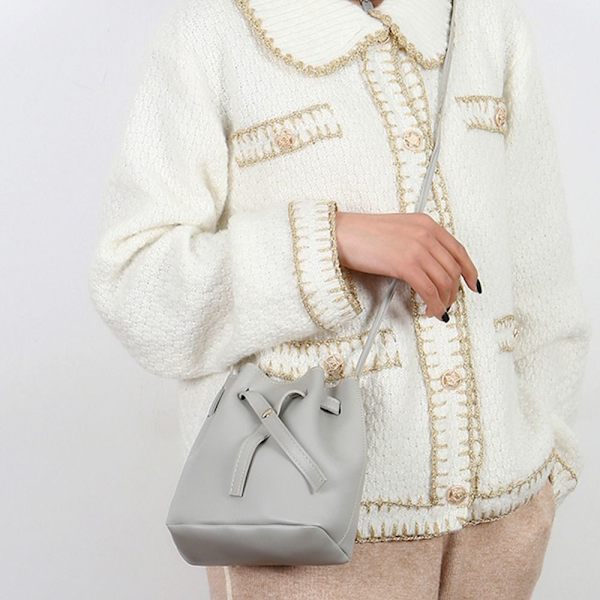 Bucket Bag Modetaske LYS GRÅ LYS GRÅ Light Gray