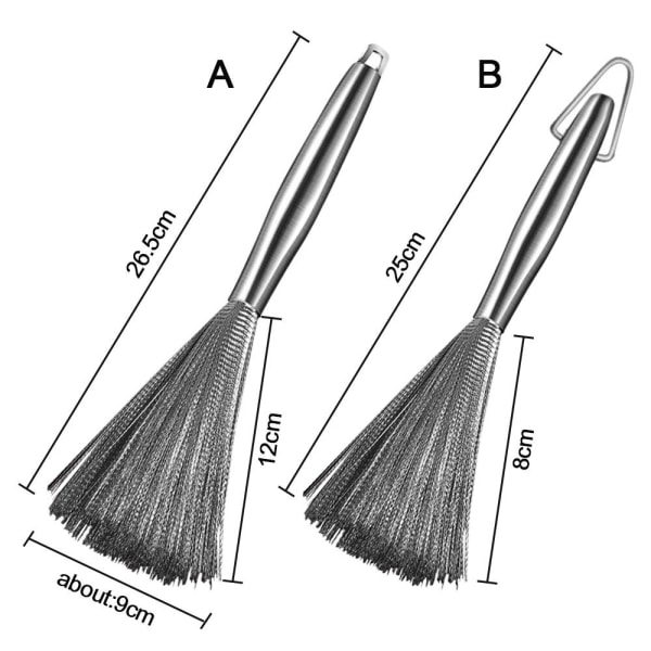 Grydebørste i rustfrit stål A A A