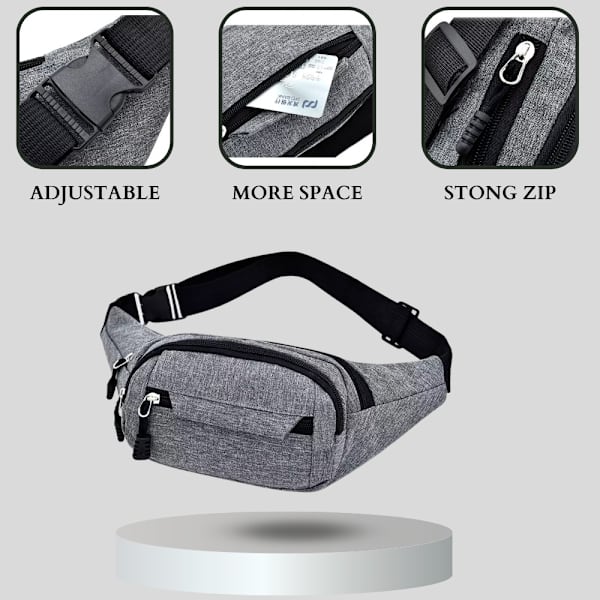 Vyötäröpussi Money Belt GRAY Grey