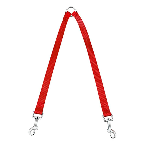 Kahden koiran talutushihna RED red