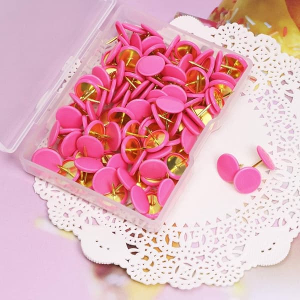 Tryckstift Tummen Tacks Rose Red