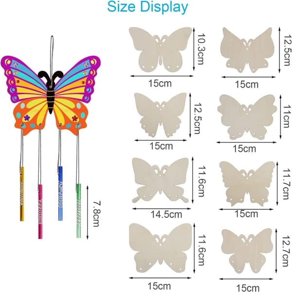 Wind Chime Kit Butterfly Wind Chime Håndværk Dekorativt