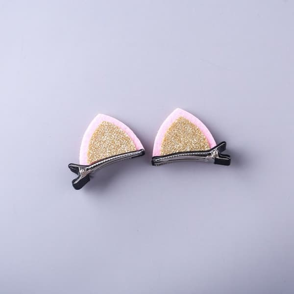 Cat Ear Hårklämmor Glitter Hårnålar 2 2 2