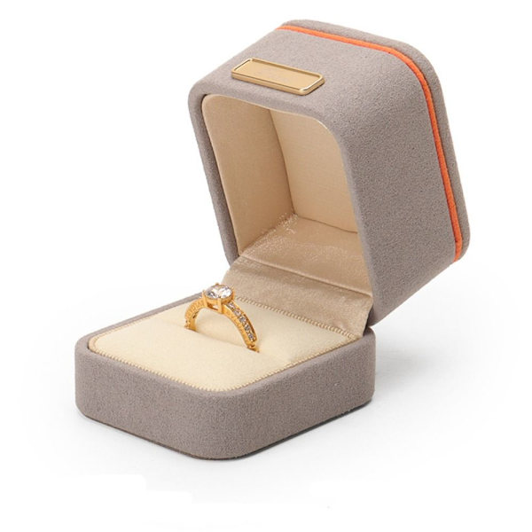 Smyckeskrin Case GRÅ RINGBOX RINGBOX grey Ring Box-Ring Box