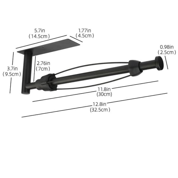 Papirhåndkleholder Rulledispenser SVART black