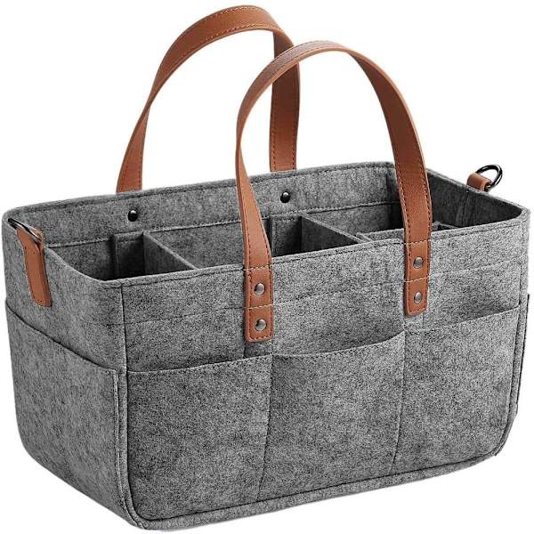Baby bleie Organizer Basket Tote Bag DARK GREY S dark grey S