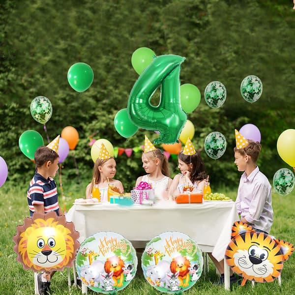 14-pack Djungeldjur Lejon Luftballonger Set Number 3