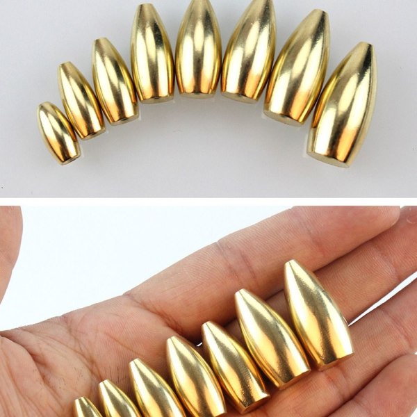 5 stk/parti Kobber Fiskebly fald Messing 17G 17G 17g